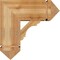 Ekena Millwork Olympic Arts and Crafts Rough Sawn Bracket w/ Offset Brace, Western Red Cedar, 8"W x 18"D x 18"H BKT0806X18X18OLY03RWR - alternate 2
